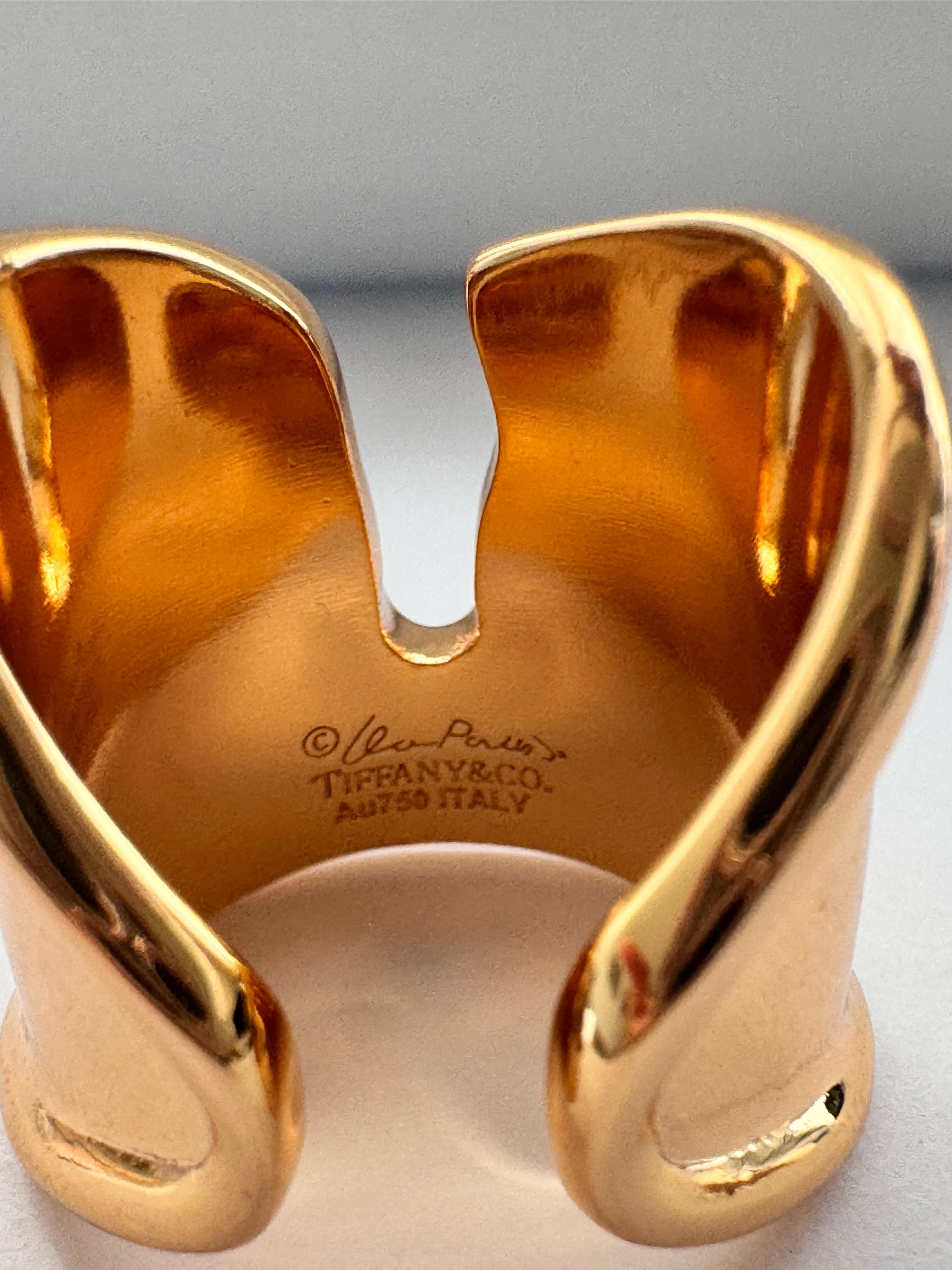 Tiff. Elsa Peretti Gold Split Yüzük