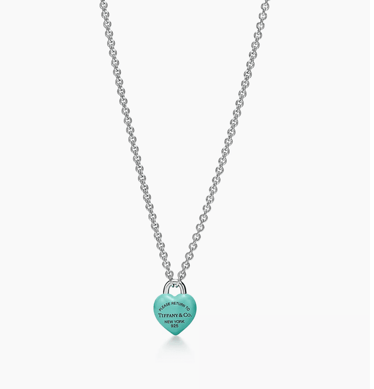 Tiff.Co. Full Heart Tiff Mavisi Kalp Kolye