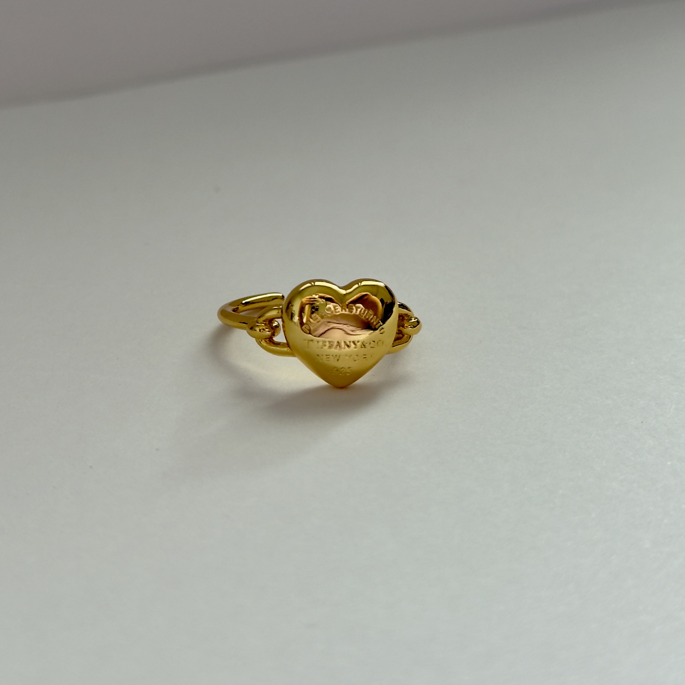 Tiff.Co. Gold Full Heart Yüzük