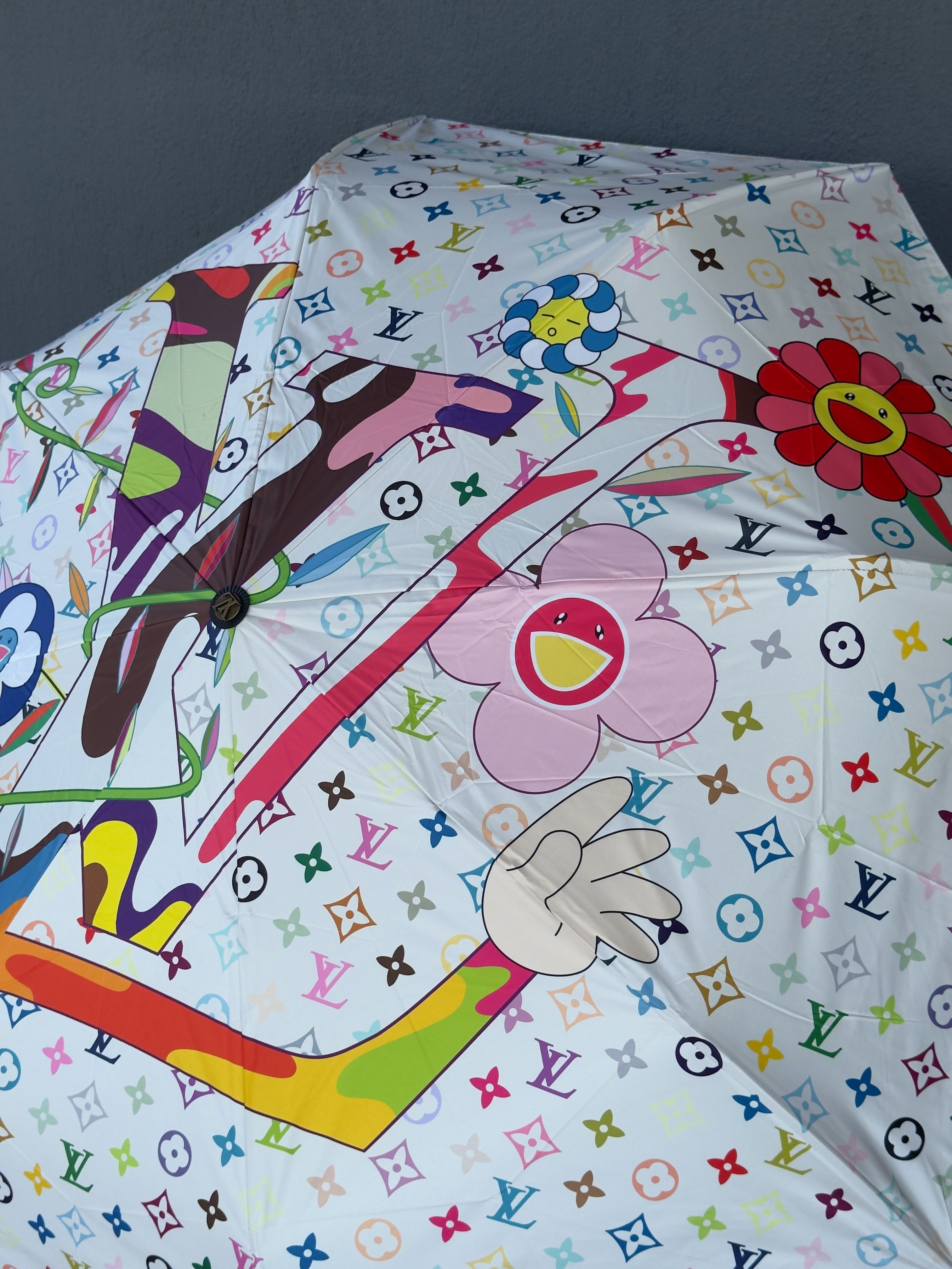 Multicolore Monogram Takashi Murakami Stil Şemsiye