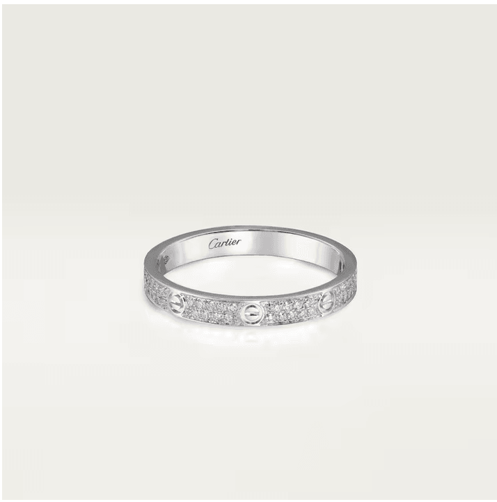 Crt. Silver Taşlı Mini Love Yüzük