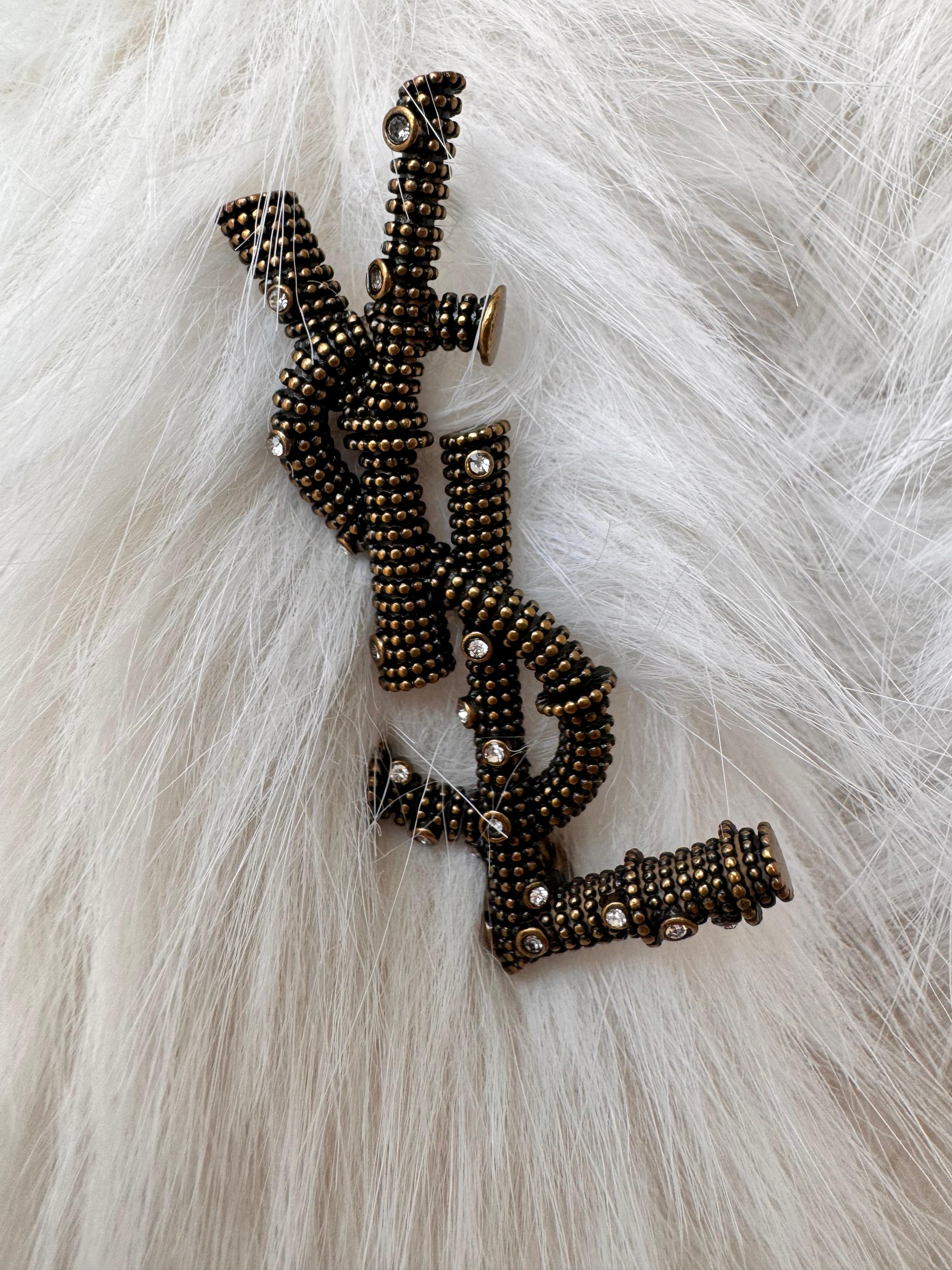 YSL. Logo Broş