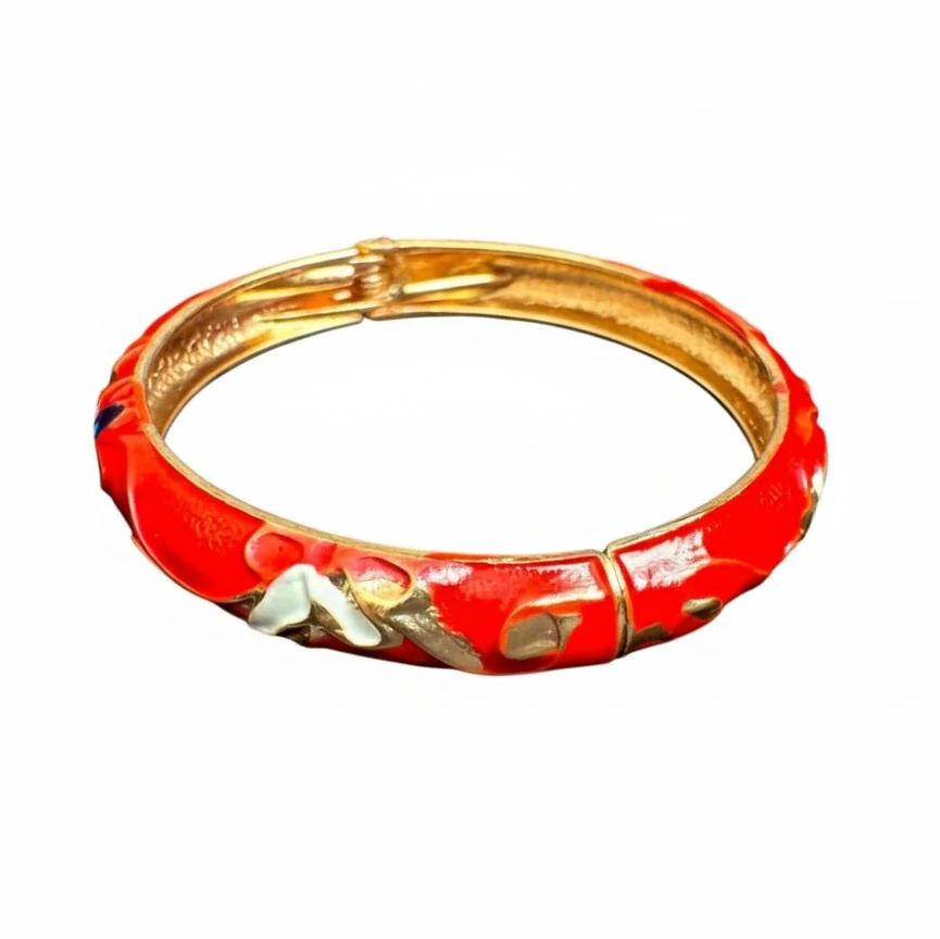 Kırmızı Mineli Kelepçe Bilezik
