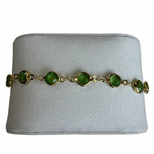 Fıstık Yeşili Taşlı Bileklik
