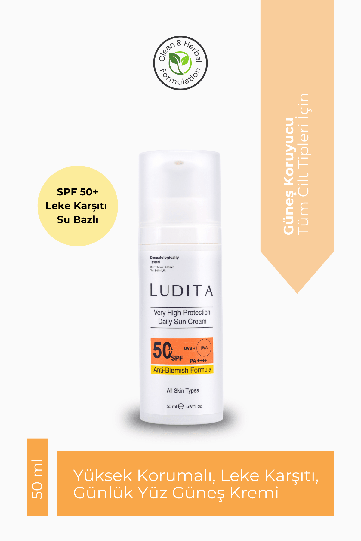 Ludita High Protection, Anti-Spot, Daily Face Sunscreen