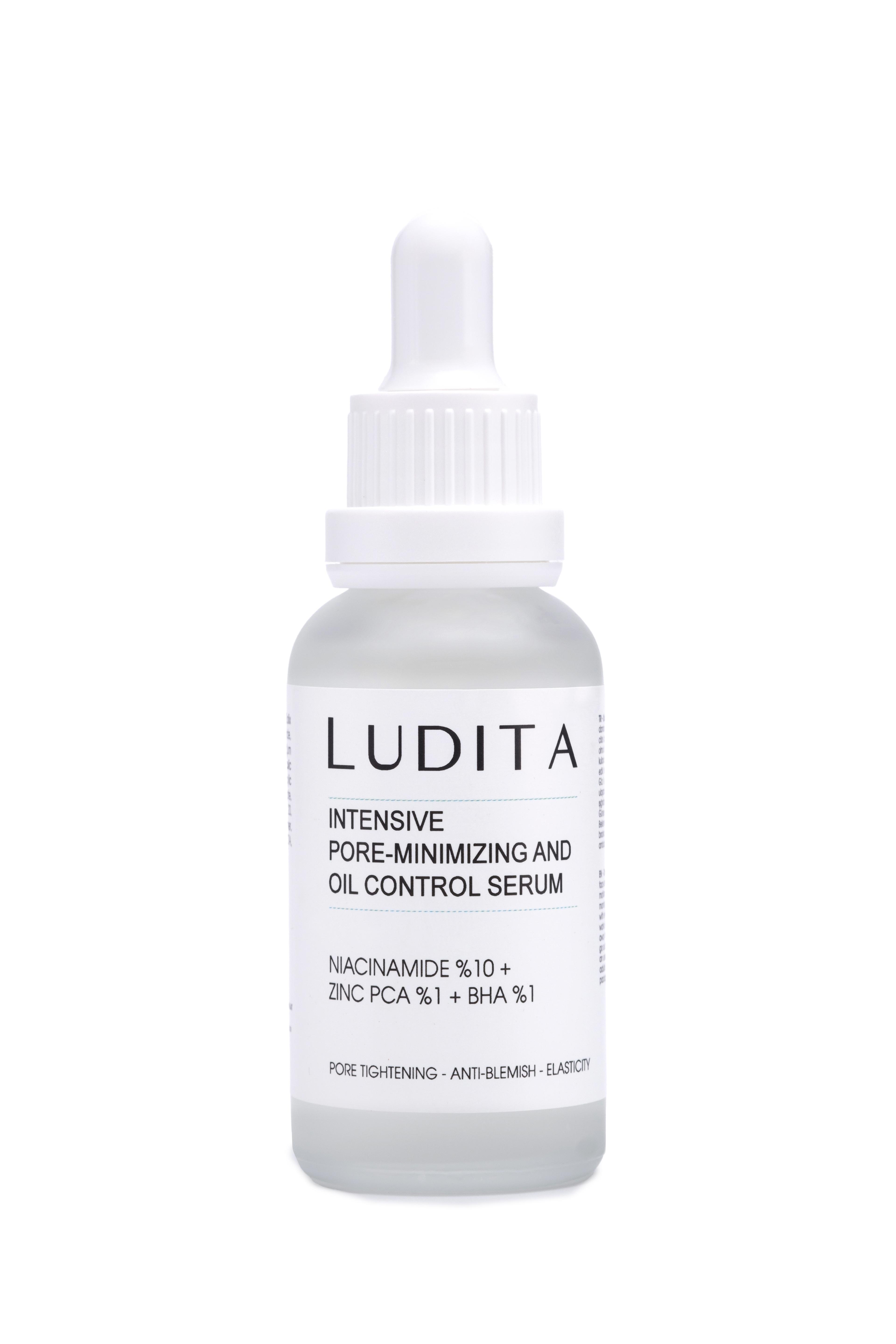 Ludita Gözenek, Siyah Nokta ve Sivilce Oluşumunu Gidermeye Yardımcı Bakım Serumu (Niacinamide 10%+Zınc Pca1% + BHA 1%)
