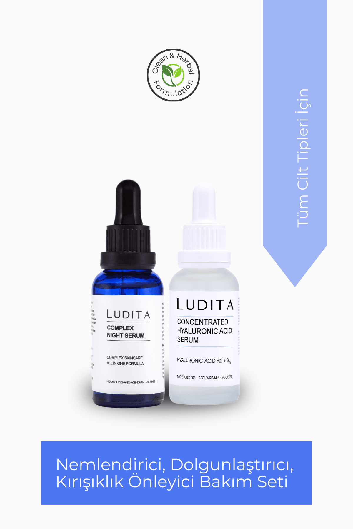 Ludita Moisturizing, Plumping, Wrinkle-Preventing Skincare Set