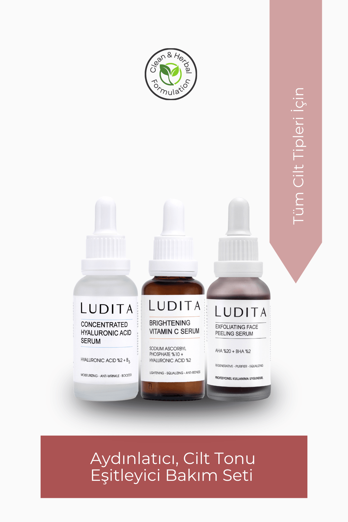 The Ludita Brightening, Skin Tone-Equalizing Skincare Set