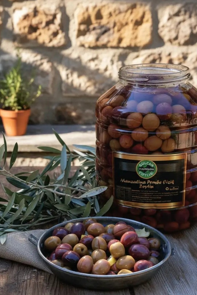 Xl Manzalina Pembe Çizik Zeytin