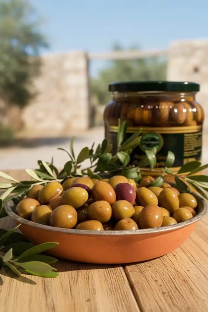 Manzalina Pembe Çizik Zeytin Küçük Boy