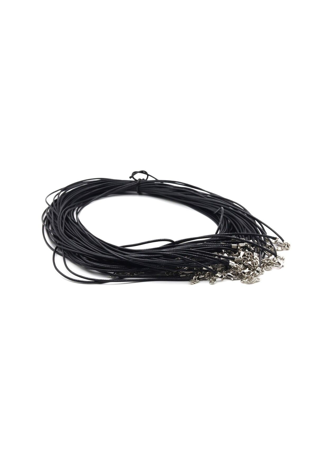 KLİPSLİ KORE KOLYE İPİ (10 ADET) - 65 cm