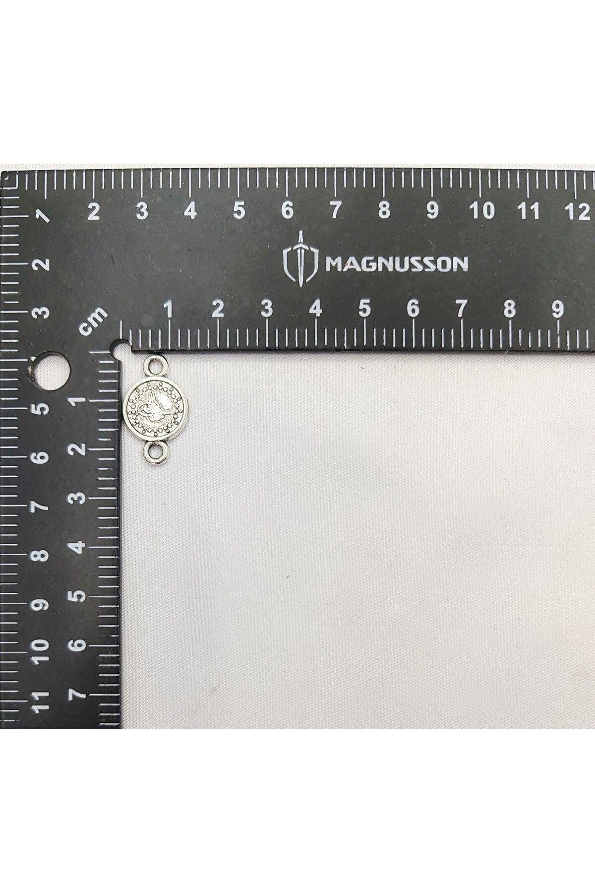 14 MM OSMANLI TUĞRA PARA (ÇİFT KUPLU DÜZ) (50 ADET) - gümüş rengi