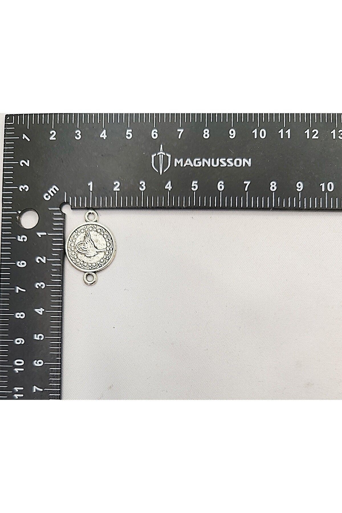 20 MM OSMANLI TUĞRA PARA (ÇİFT KUPLU DÜZ) (50 ADET) - gümüş rengi