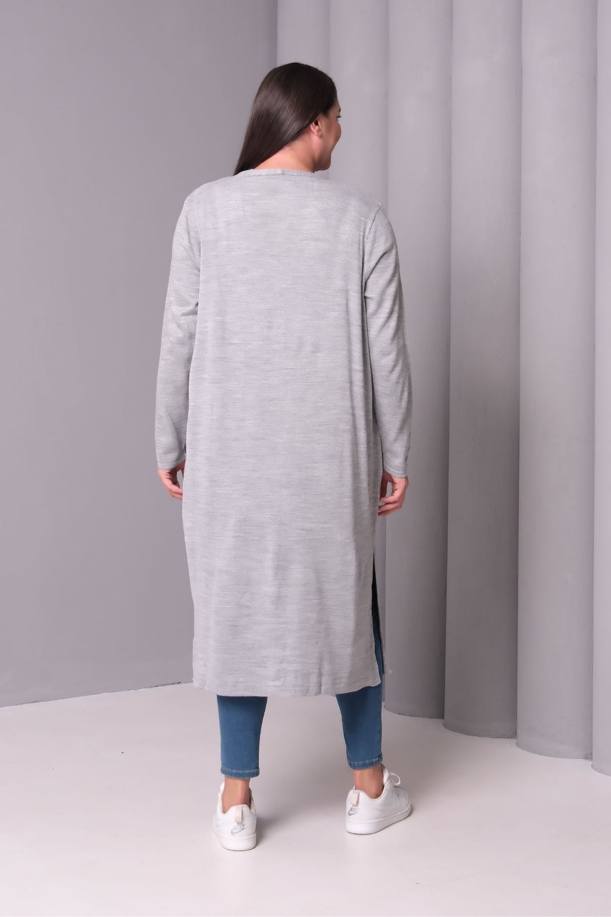Kadın Büyük Beden Oversize Yumuşak Dokulu Tesettür Hırka