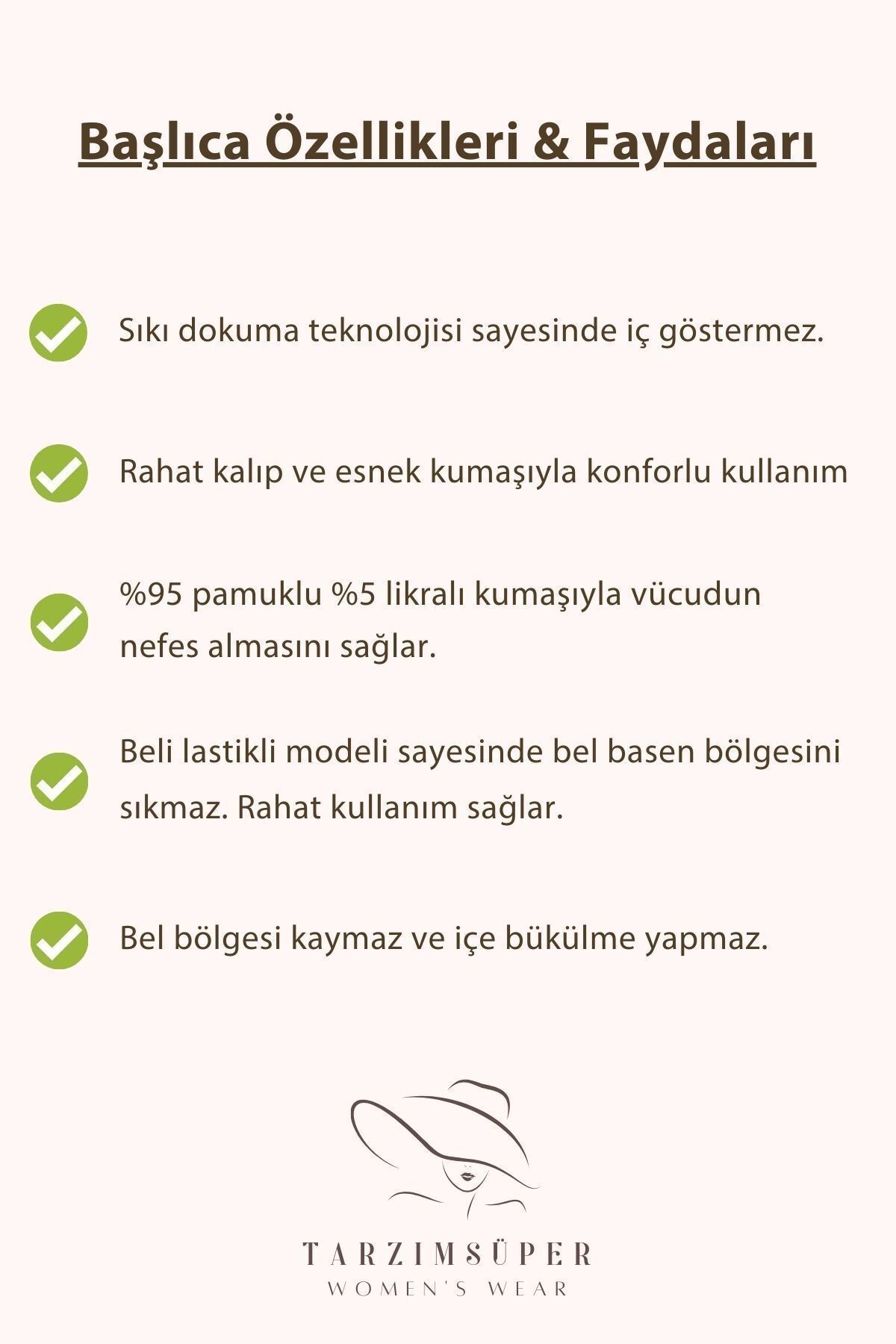 Kadın Büyük Beden Konfor Modeli Beli Lastikli Likralı Pamuklu Esnek Ve Rahat Kalıp Bol Paça Pantolon