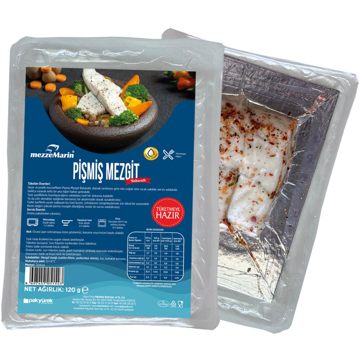 Pişmiş Mezgit 120 Gr. Baharatlı