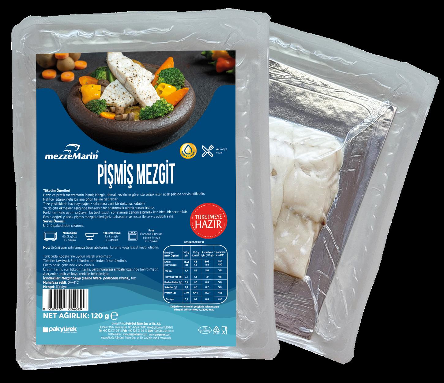 Pişmiş Mezgit 120 Gr. Sade
