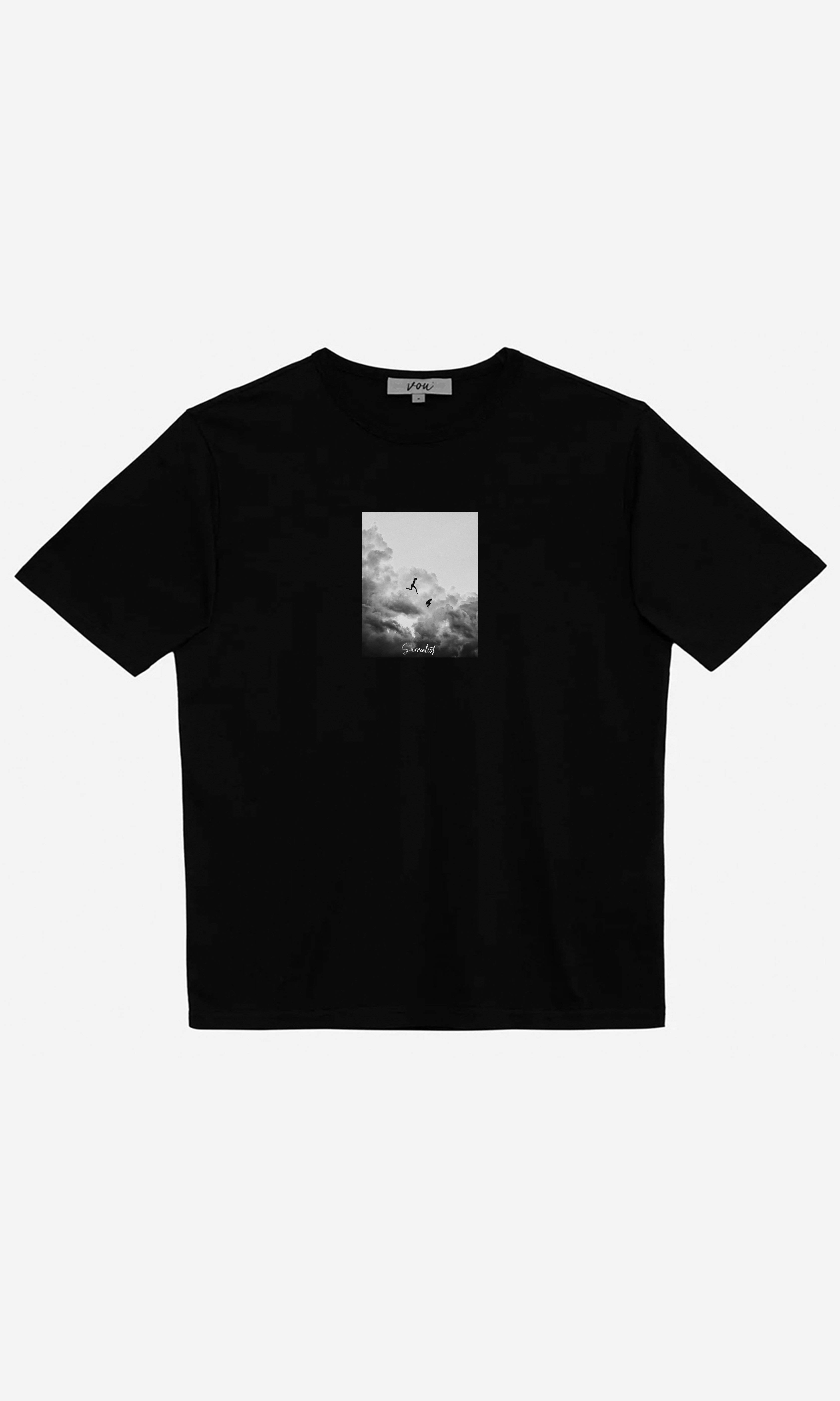 1015- Surrealist Oversize Unisex T-Shirt - Siyah
