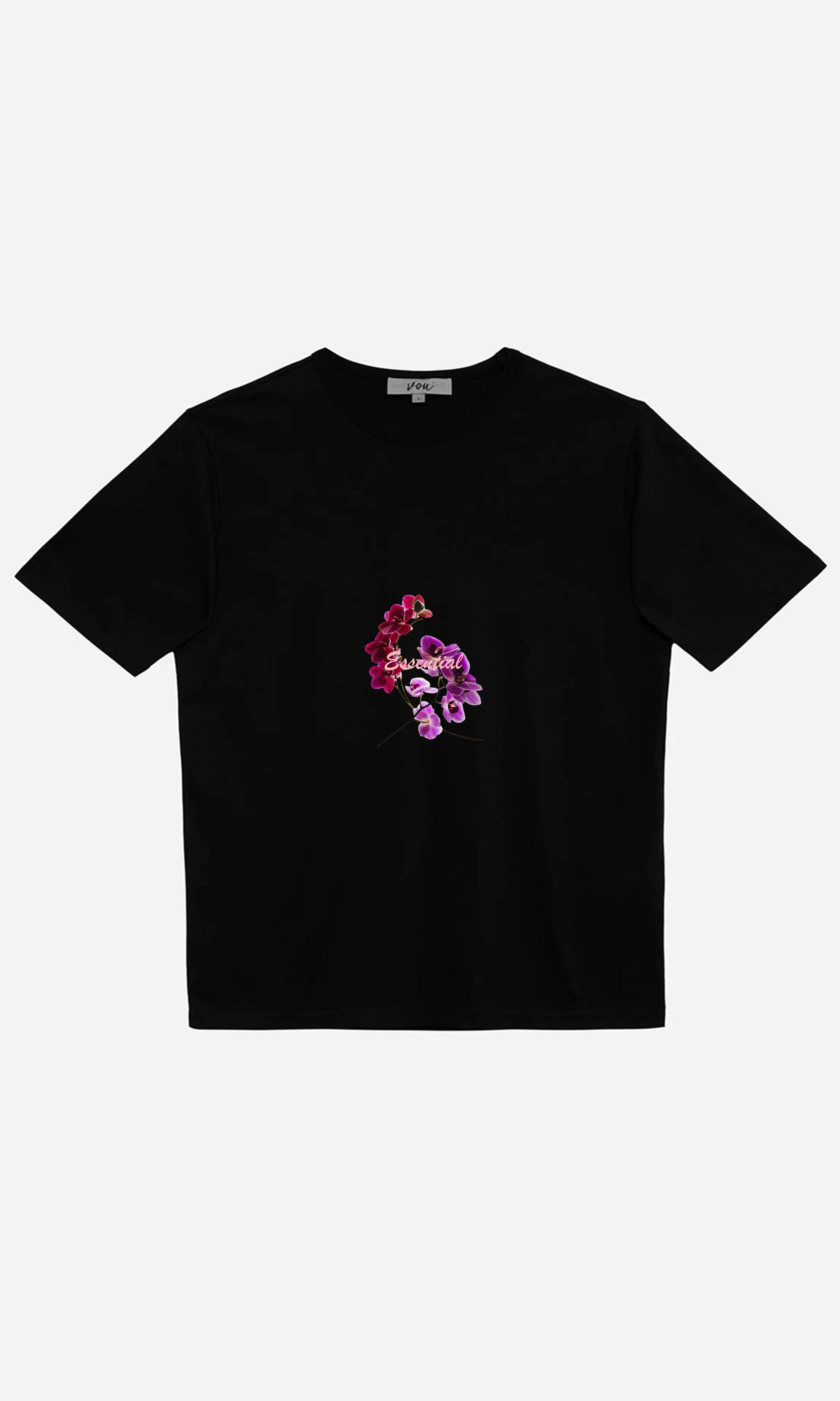 3010 - Baskılı Oversize Unisex T-Shirt - VOU Club - Siyah