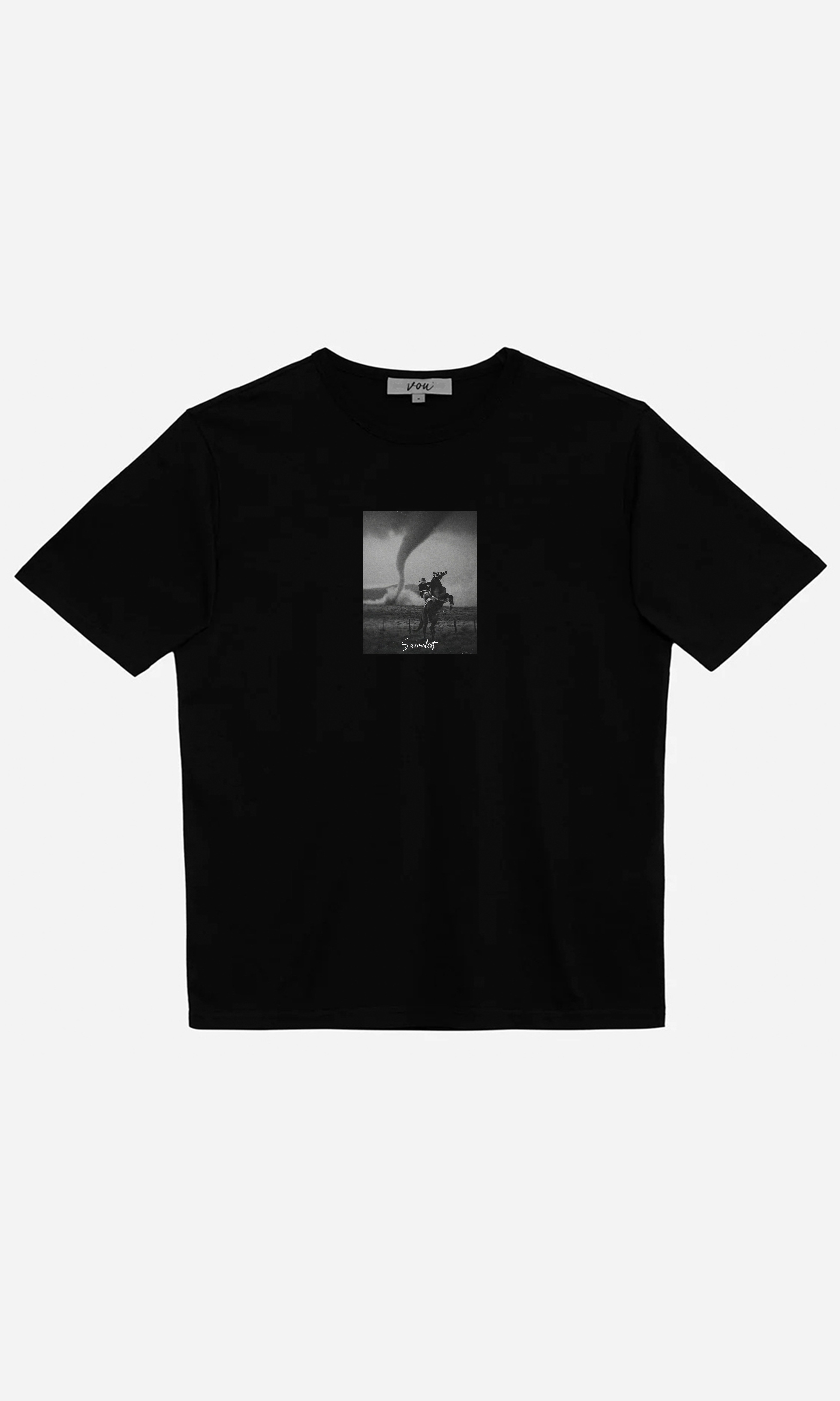 1070- Surrealist Oversize Unisex T-Shirt - Siyah
