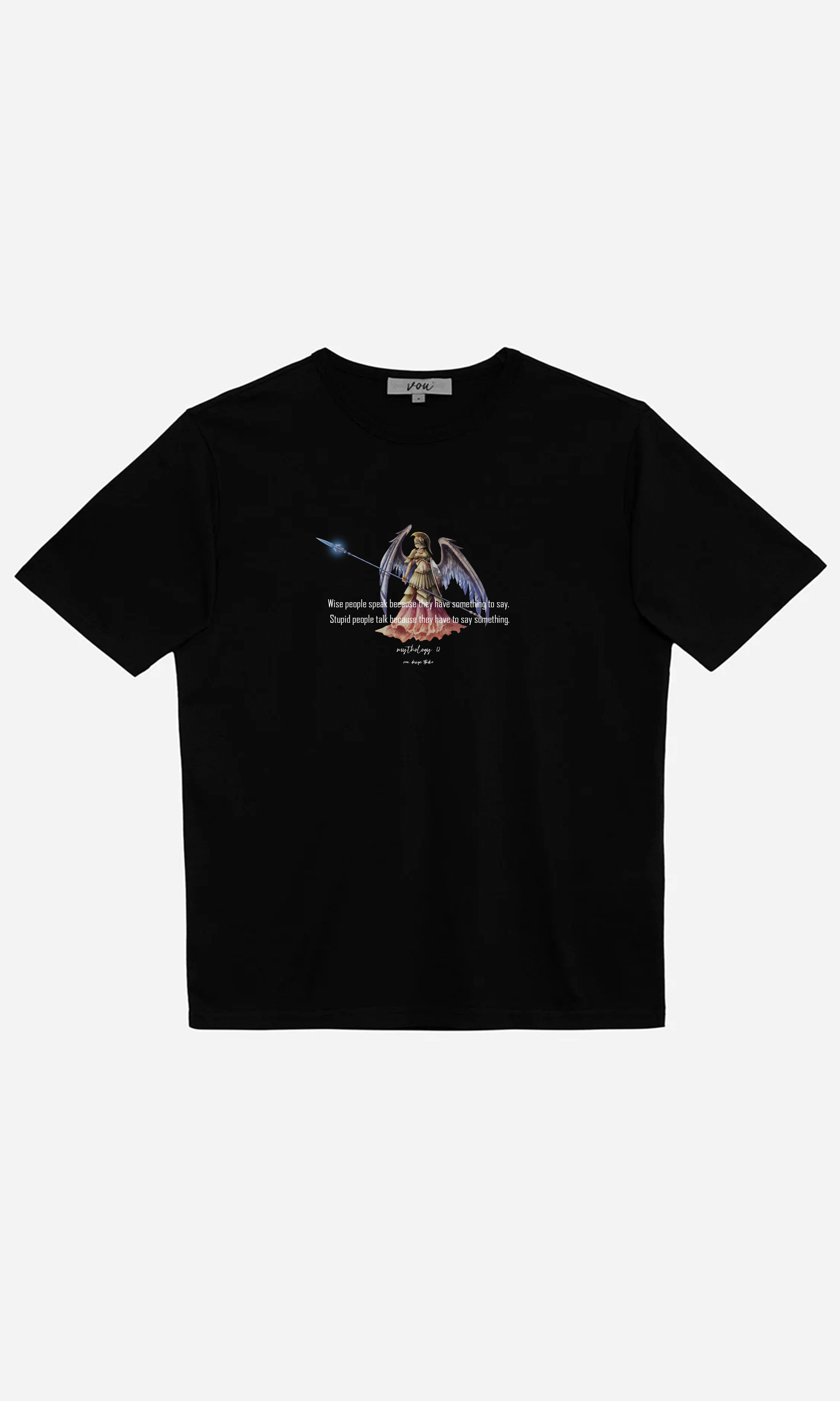 Athena - Oversize Baskılı Unisex T-Shirt - Siyah