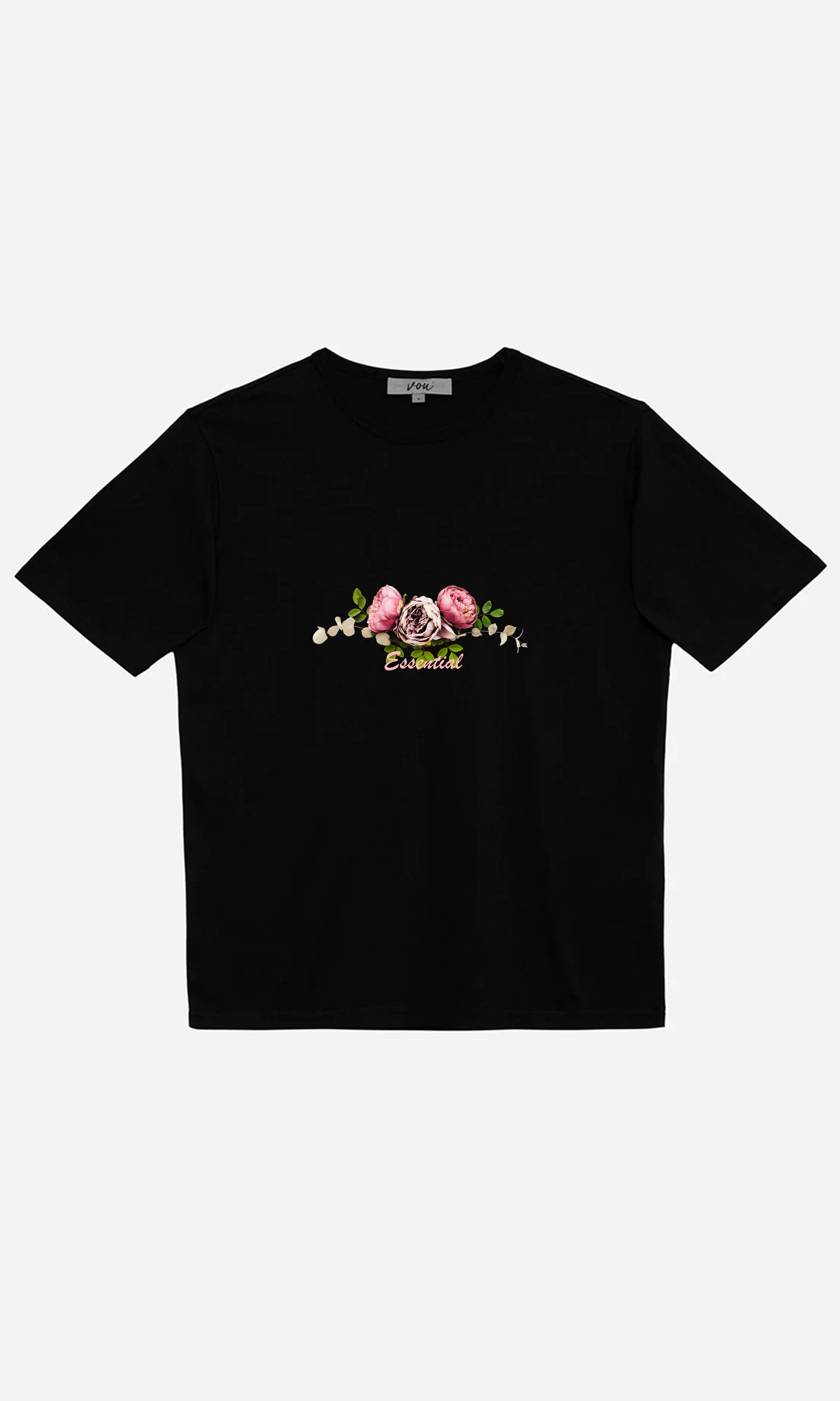 3000 - Baskılı Oversize Unisex T-Shirt - VOU Club - Siyah
