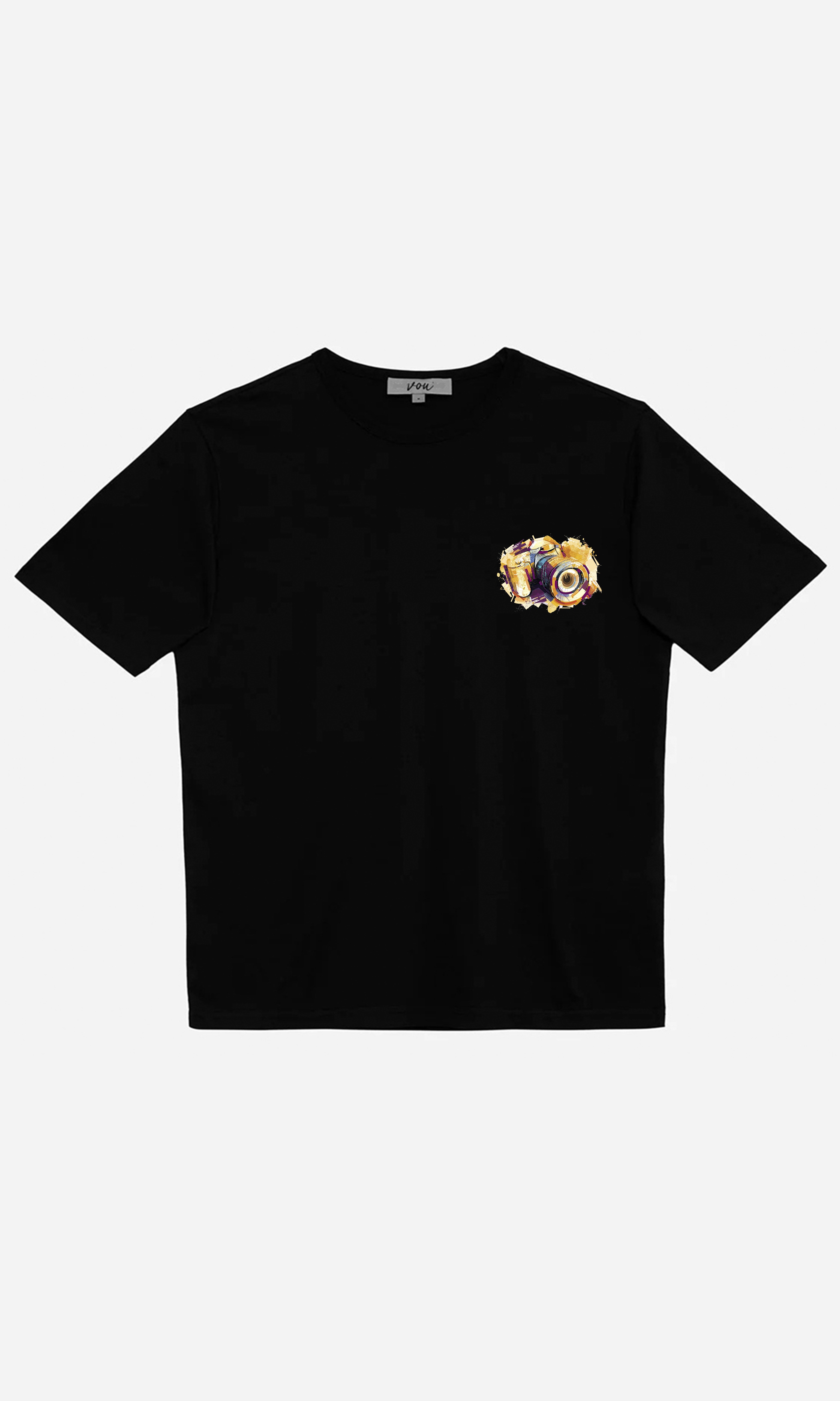 2095 - Oversize Baskılı Unisex T-Shirt - Siyah
