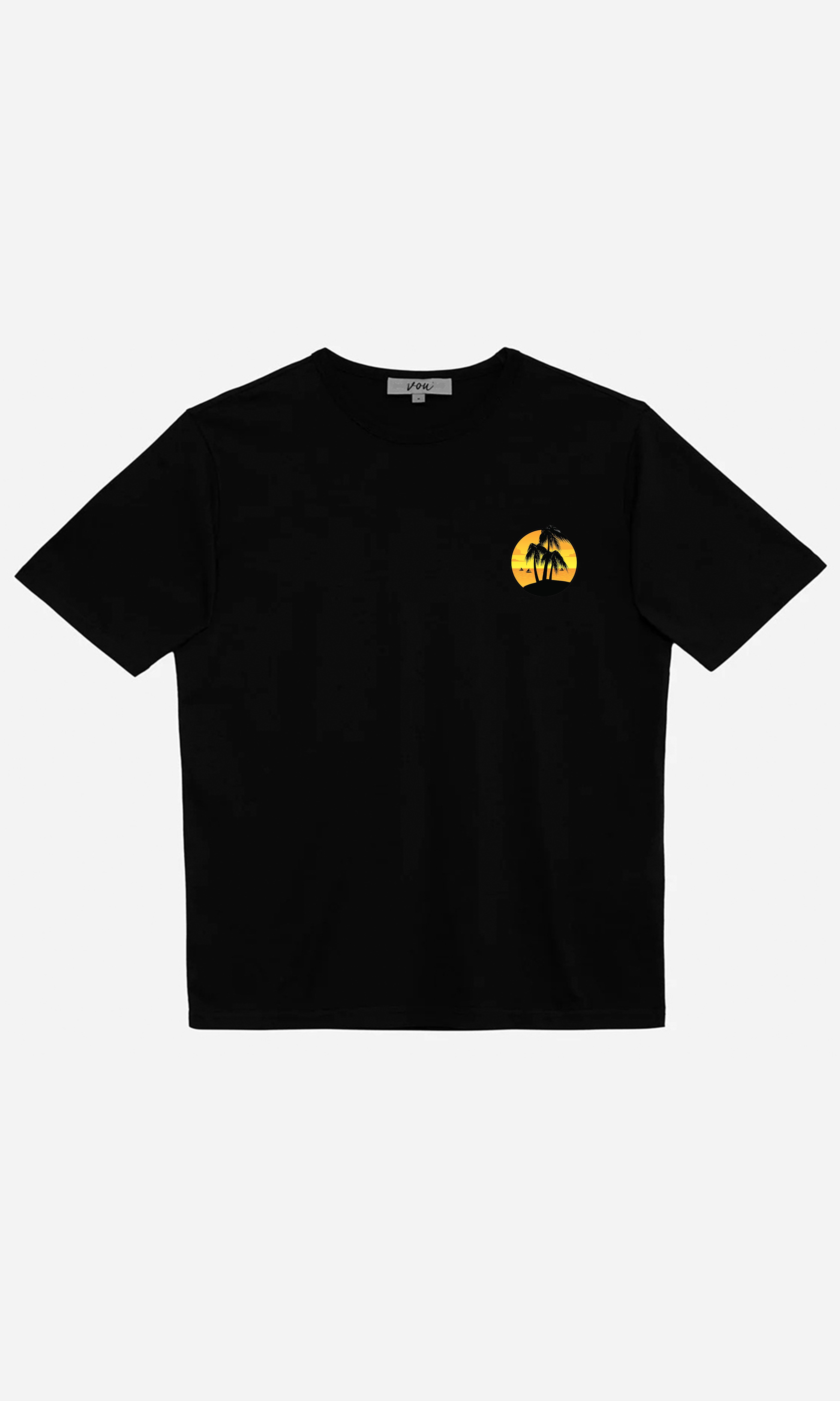 2085 - Oversize Baskılı Unisex T-Shirt - Siyah