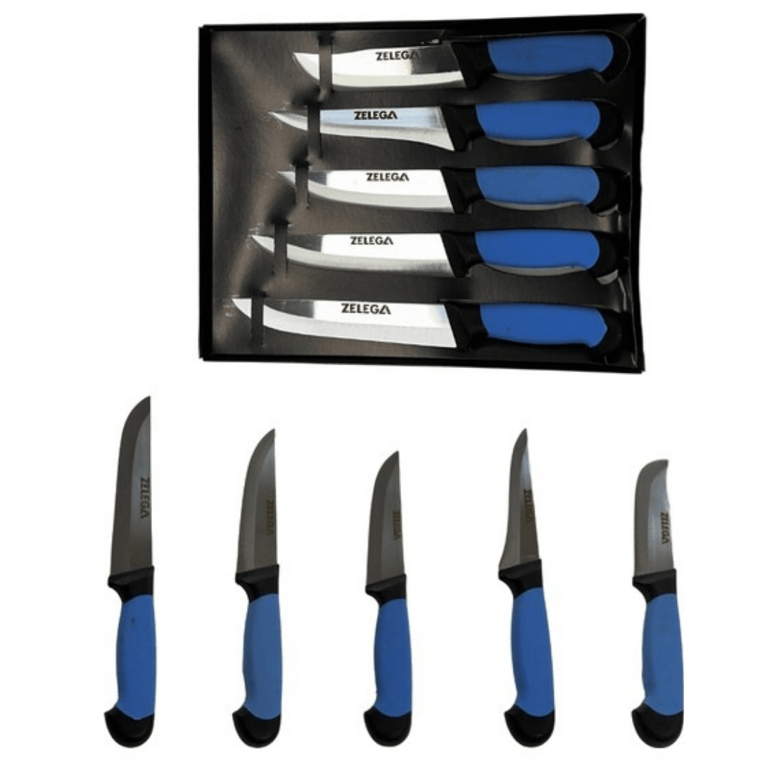 BIÇAK SETİ 5 Lİ EL YAPIMI DÖVME ÇELİK ZELEGA KURBAN BIÇAĞI