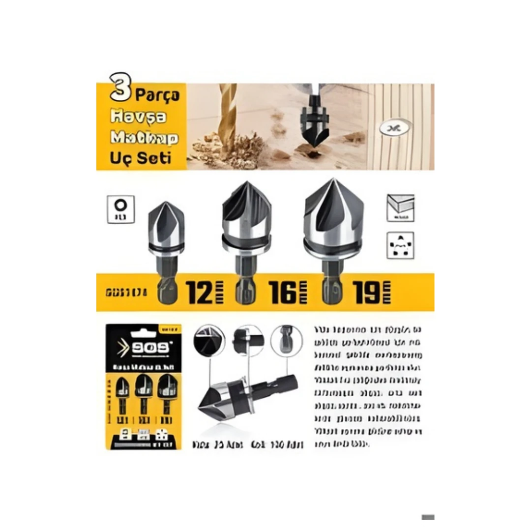 SGS HAVŞA MATKAP UCU SETİ 12MM 16MM 19MM SGS1474