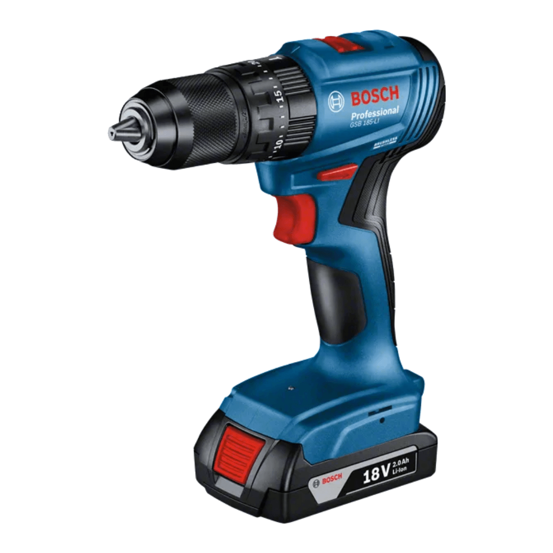BOSCH AKÜLÜ DELME VİDALAMA DARBELİ GSB 185-LI (3x2.0Ah)