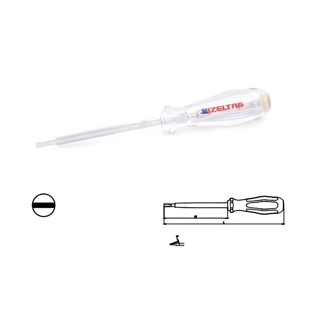 IZELTAS KONTROL KALEMI 110-250 V 19 CM  (Düz Uçlu)