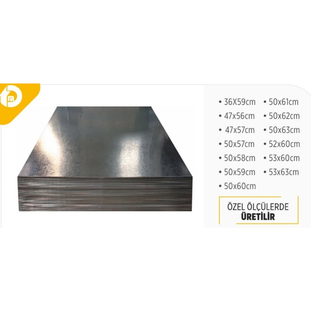 KOVAN ÜZERİNE KESİLMİŞ 50*57 SAC