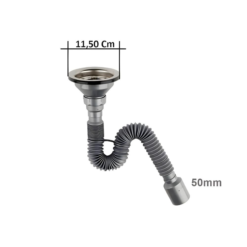 SPIRAL HORTUM EVYE SIFONU GENIS AGIZ ÇÖPMAK (GIRTLAK)