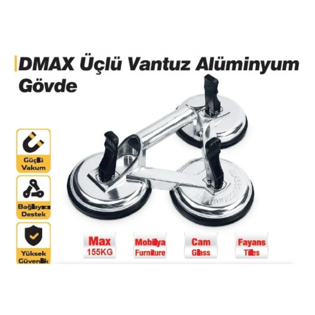 CAM VANTUZU ALÜMİNYUM (ÜÇLÜ-150 KG)DMAX 4068