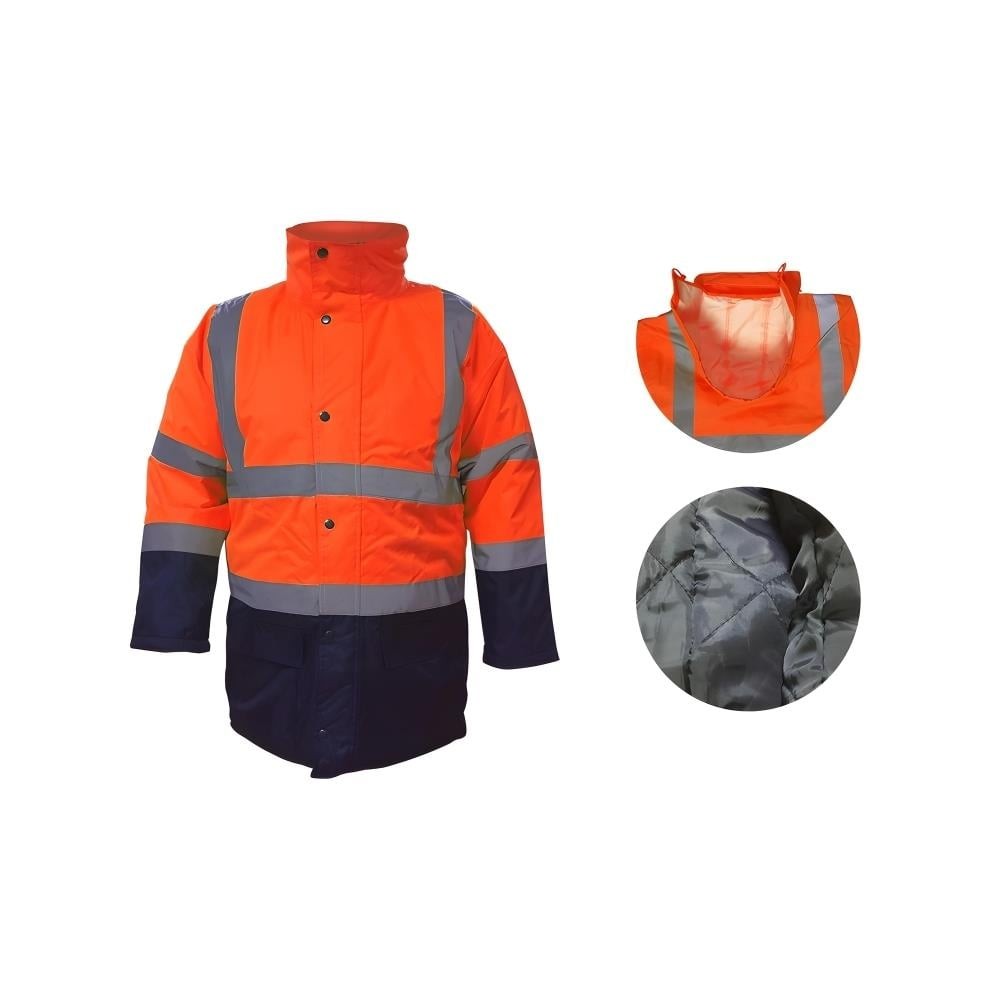 MONT OXFORT KAPSONLU TURUNCU BEDEN: 4XL  ( REFLEKTÖRLÜ )