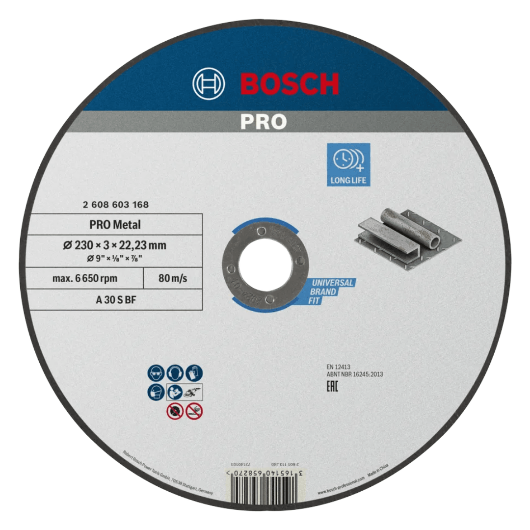 BOSCH METAL KESME TAŞI proMetal 230*3,0 mm Düz 168 kod