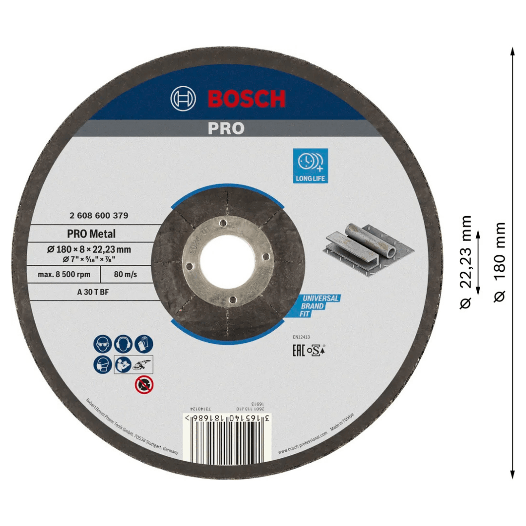 BOSCH TAŞLAMA TAŞI EXMetal 180*8,0 mm