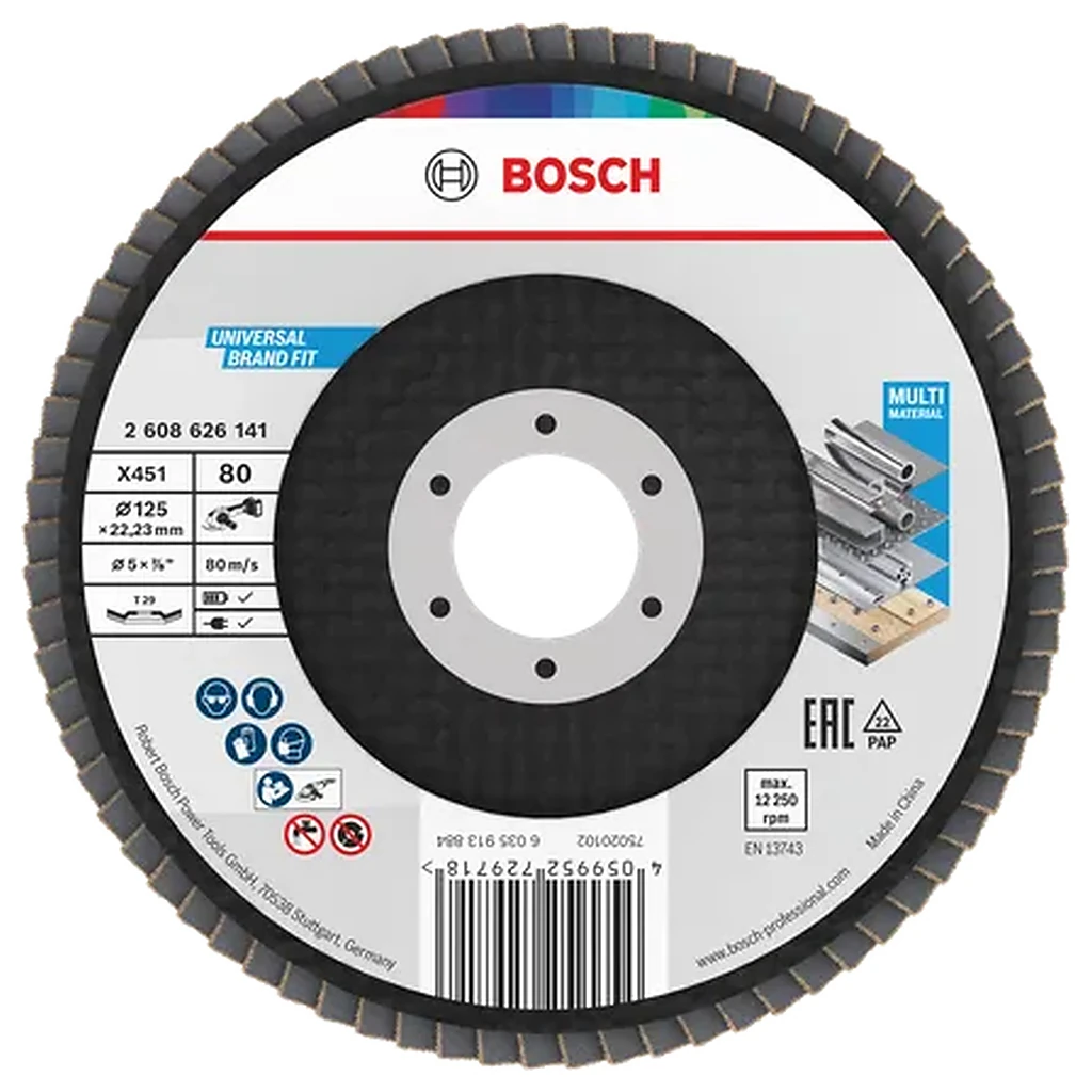 Bosch 2608626127 X451 120 Kum 115mm Flap Disk Katlı Zımpara ₺ 80.00
