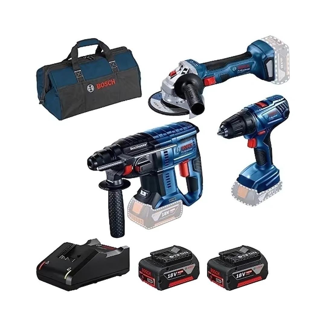BOSCH AKÜLÜ SET GBH 180-LI + GSR 180-LI + GWS 180-LI (2x4.0Ah )