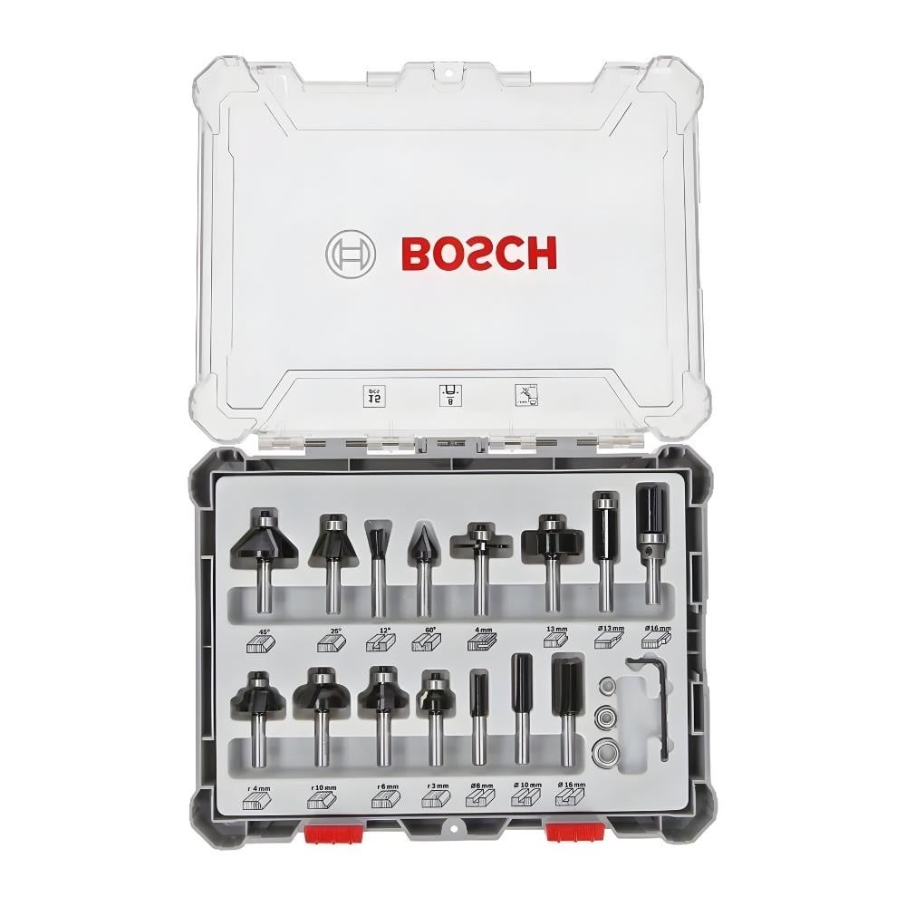 BOSCH FREZE SETI 15 LI 8 MM SAFTLI KARISIK (PRO)