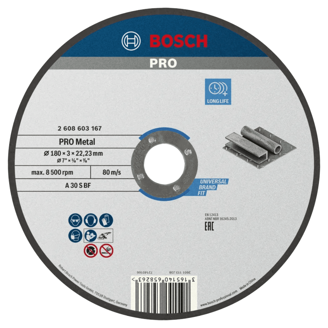 BOSCH METAL KESME TAŞI SDMetal 180*3,0 mm Düz KOD 167