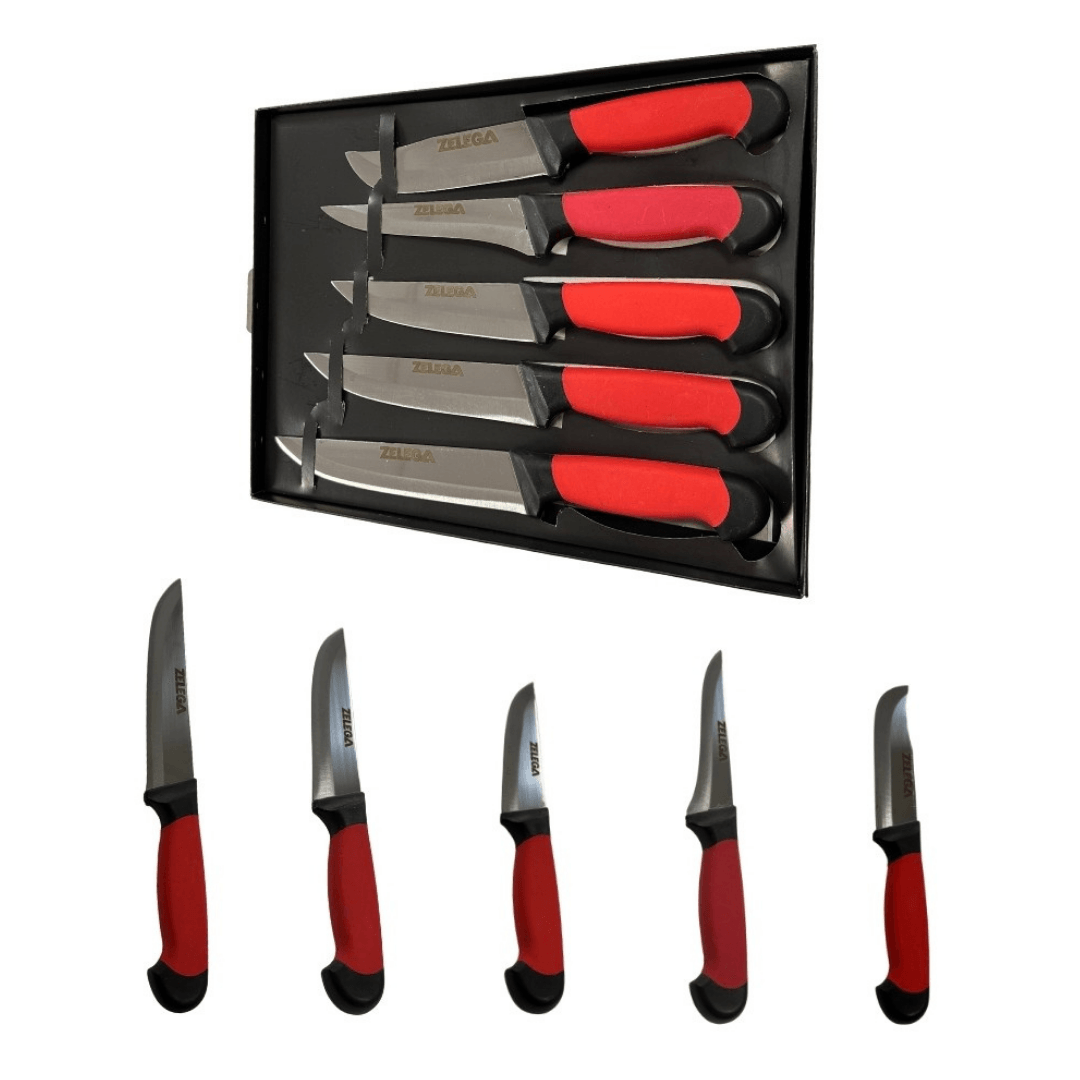 BIÇAK SETİ 5 Lİ EL YAPIMI DÖVME ÇELİK ZELEGA KURBAN BIÇAĞI