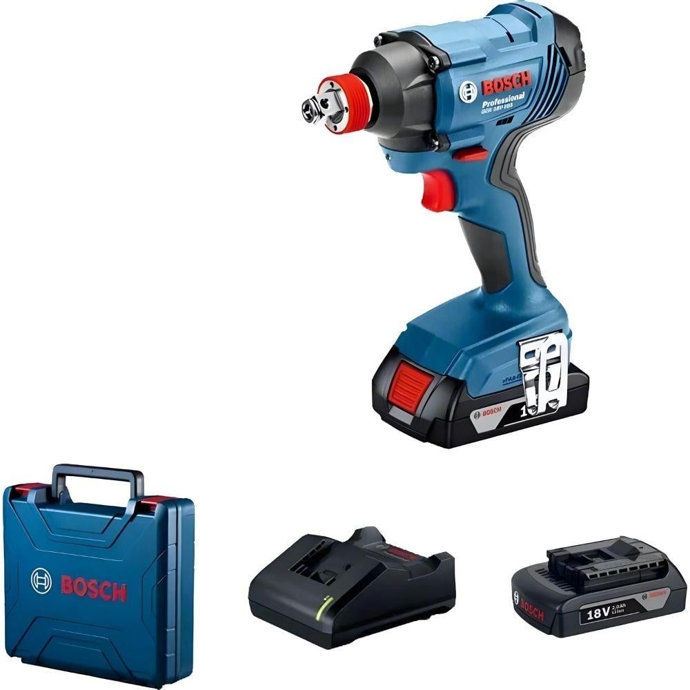 BOSCH AKÜLÜ DARBELI SOMUN SIKMA GDX 180-LI (2x2.0Ah;Plastik)