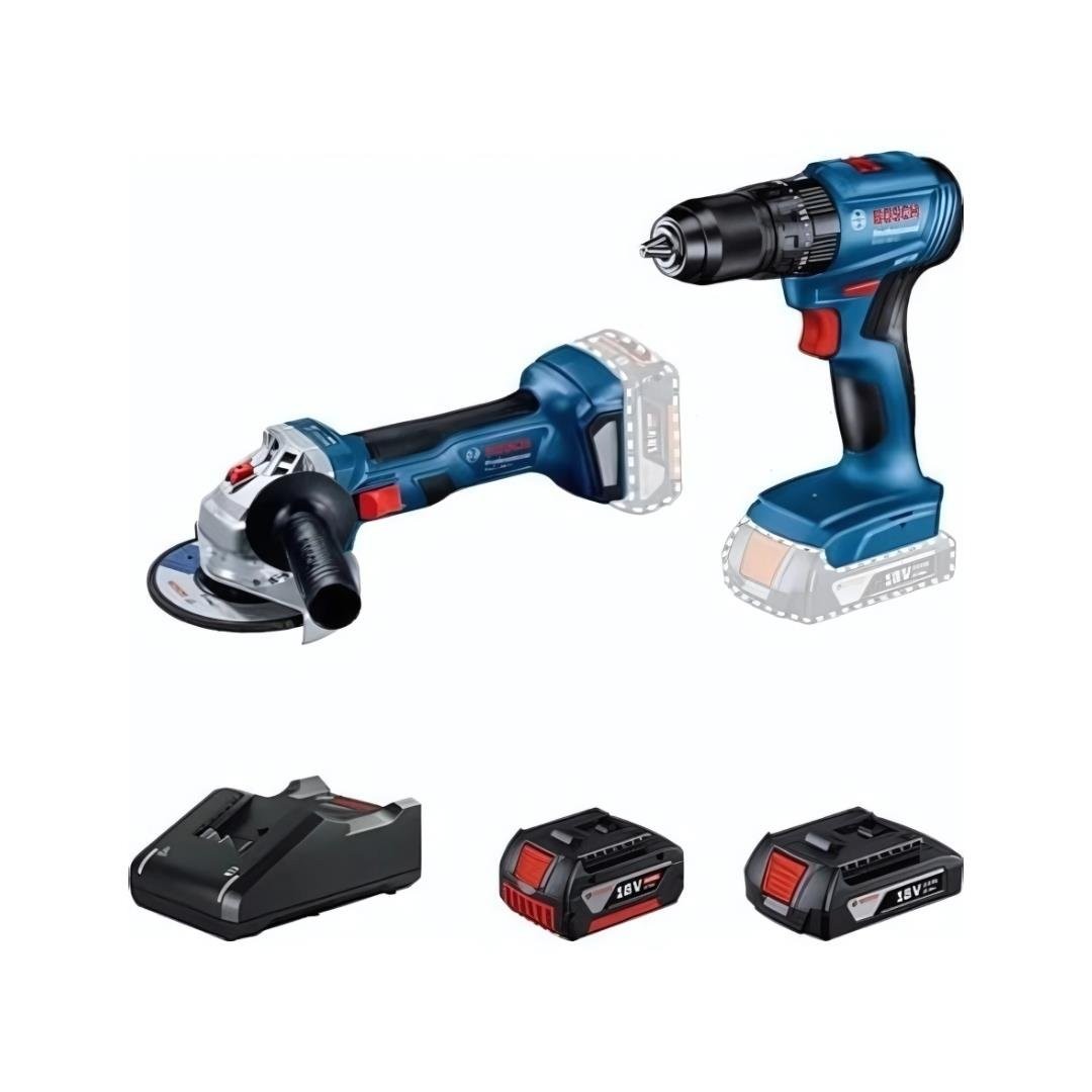 BOSCH AKÜLÜ SET GSB 185-LI + GWS 180 (1x2.0Ah+1x4.0Ah)