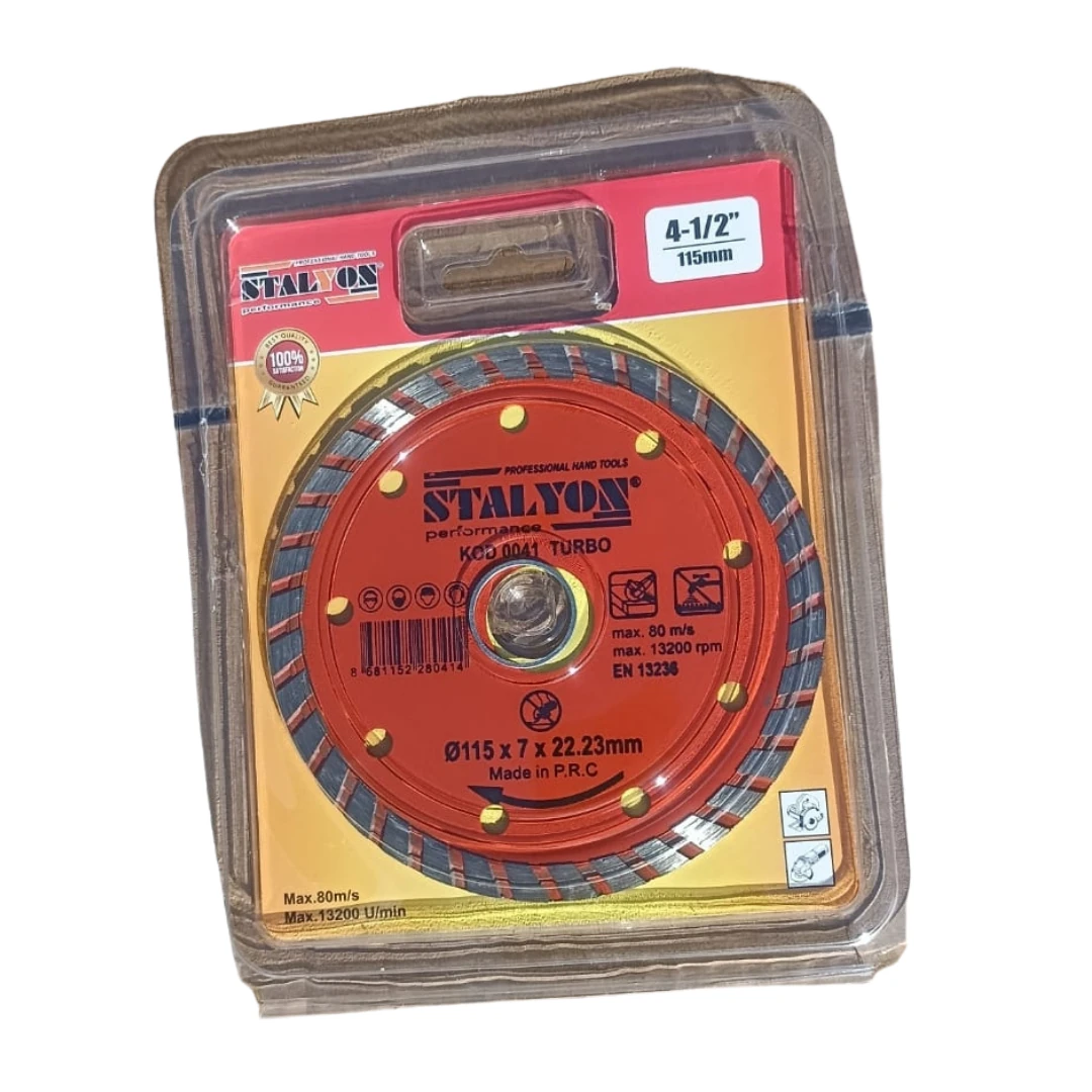 GRANİT KESME DİSKİ TURBO ELMAS 115 KANALLI STALYON