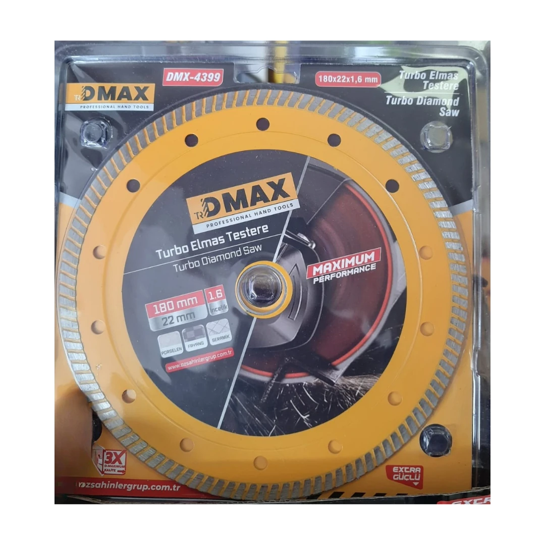 GRANİT KESME DİSKİ TURBO ELMAS 180 KANALLI DMAX-4399