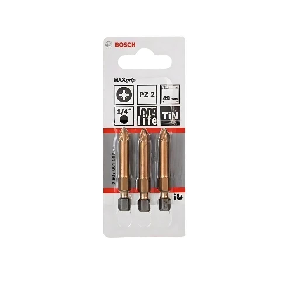 BOSCH MaxGrip Vidalama Ucu PZ 2*49 mm 3'lü