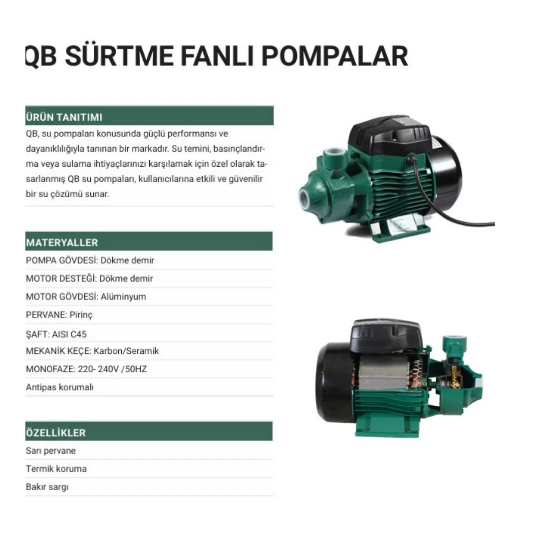 KENTAŞ SU DİNAMO POMPASI QB80