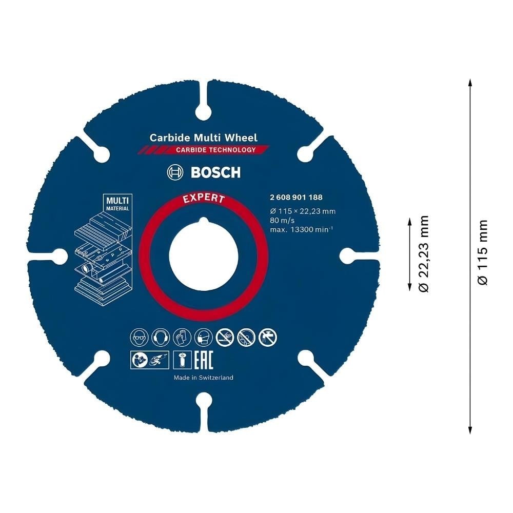 BOSCH KESME DİSKİ ÇOKLU MALZEME EXP CMW 115 mm